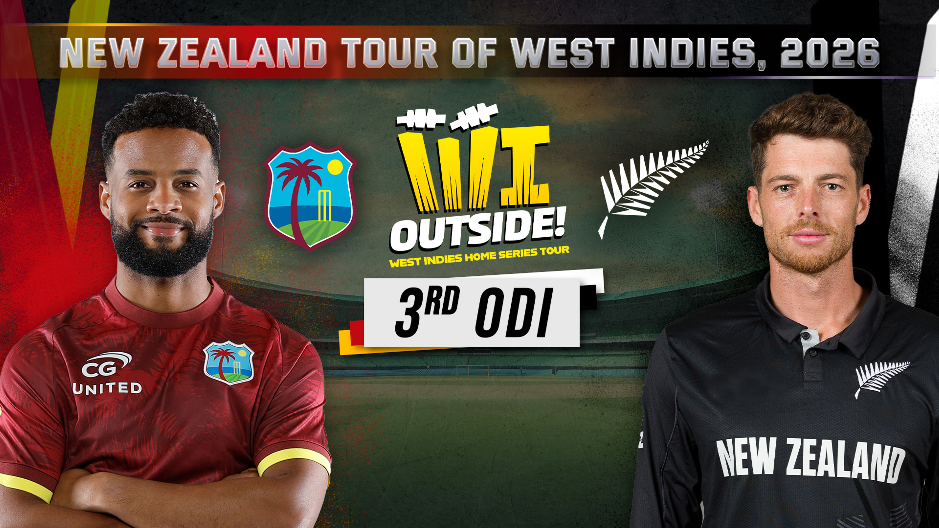 LIVE: New Zealand Tour of West Indies WI Vs NZ, 3rd ODI