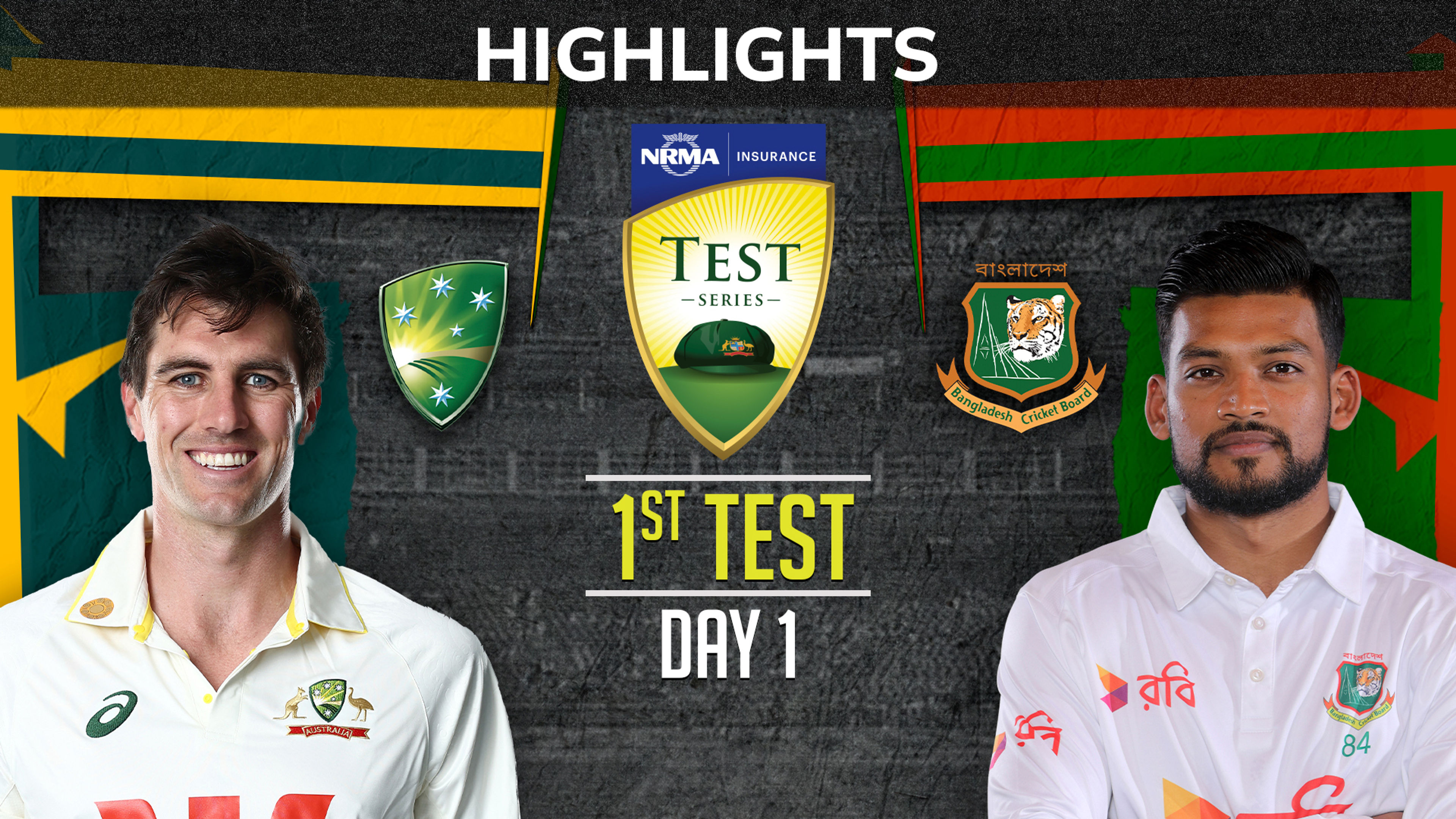 Bangladesh Tour of Australia Highlights: AUS Vs BAN, 1st Test, Day 1