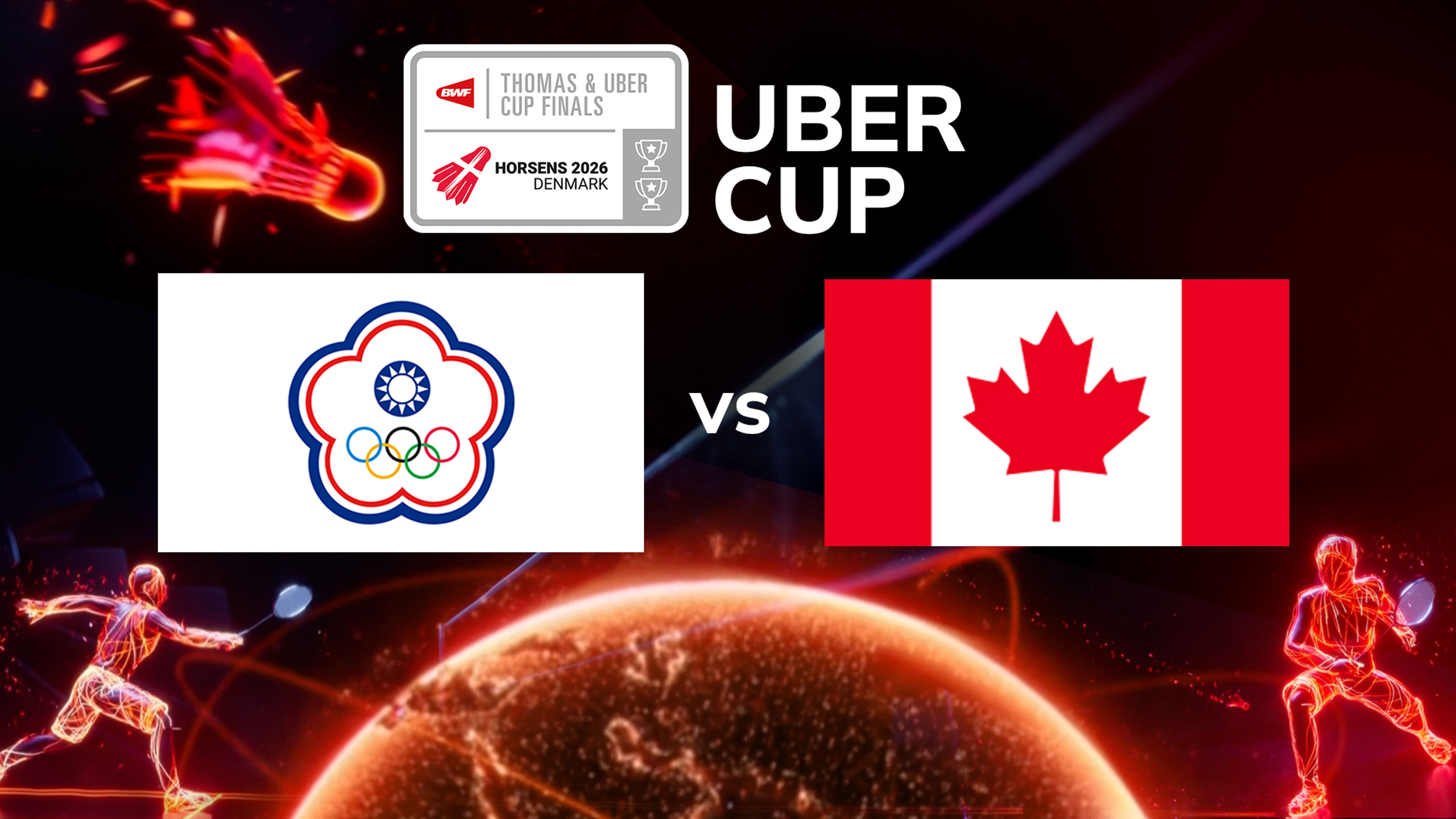 Uber Cup: Taipei vs Canada