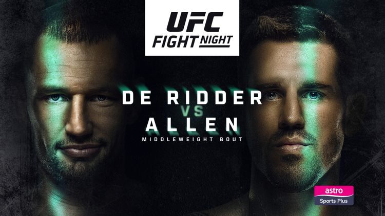 UFC 2025: Fight Night (ESPN 201): Middleweight Bout: de Ridder vs. Allen