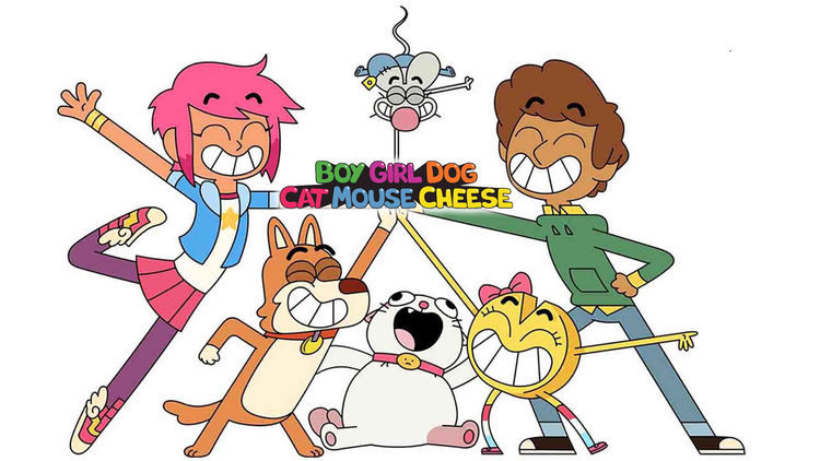 Boy Girl Dog Cat Mouse Cheese