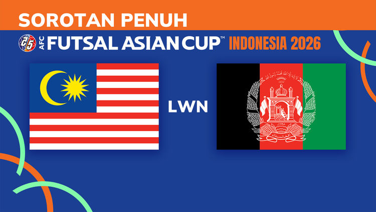 Sorotan AFC Futsal AC 2026: MAS lwn AFG