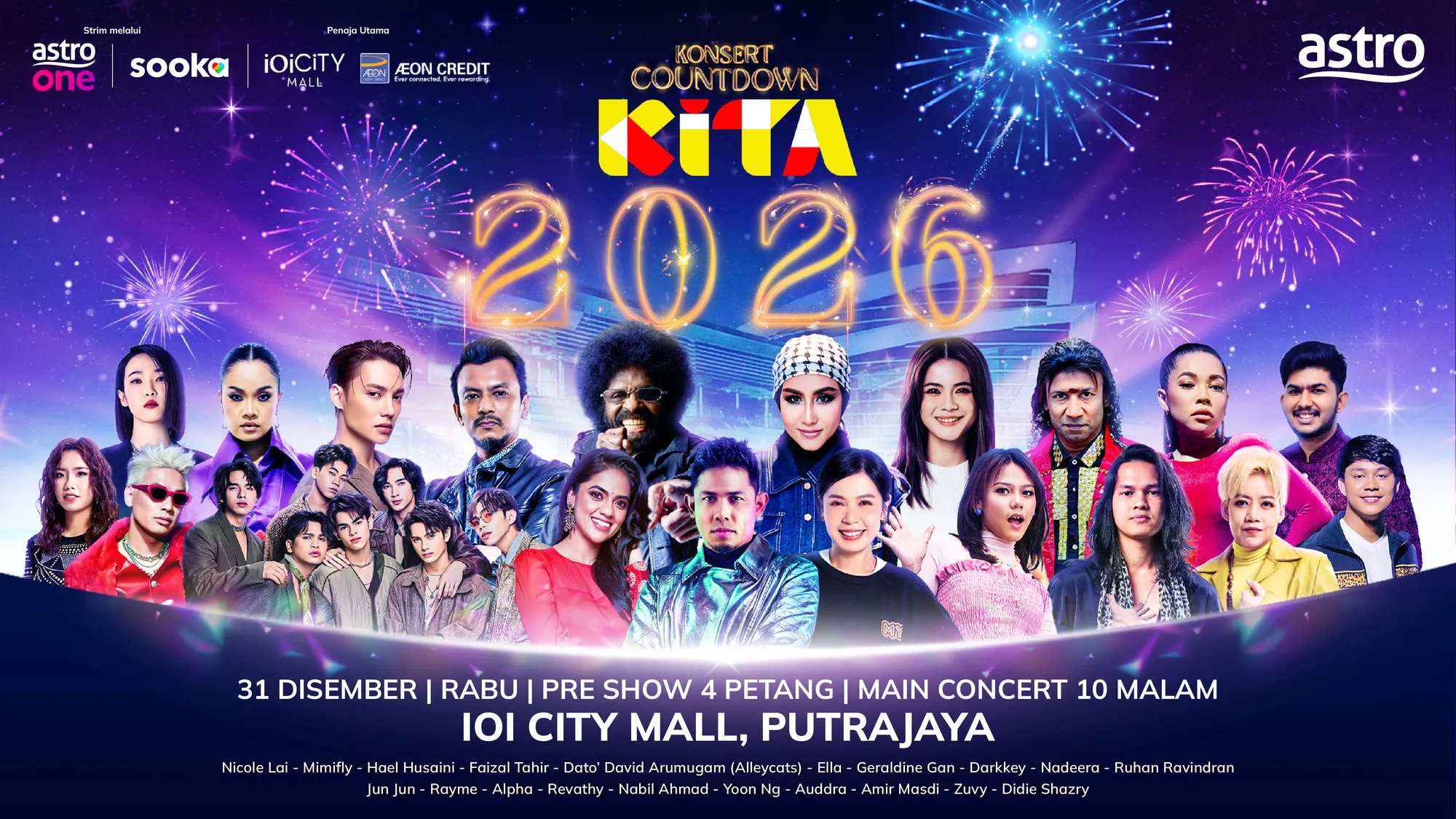 'Konsert Countdown KITA 2026' Astro Satukan Artis Pelbagai Bangsa Raikan Tahun Baharu