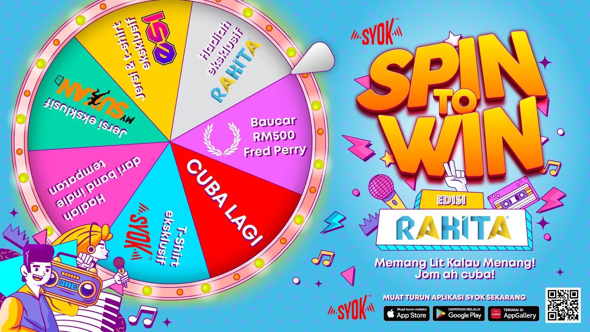 RAKITA DAN SYOK BERKOLABORASI MENGANJURKAN PERADUAN ‘SPIN TO WIN’ UNTUK SEMUA PENGGUNA SYOK