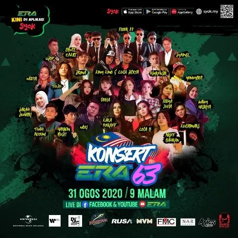 Nikmati ‘Konsert 63 ERA’ digital sempena Hari Kebangsaan Malaysia
