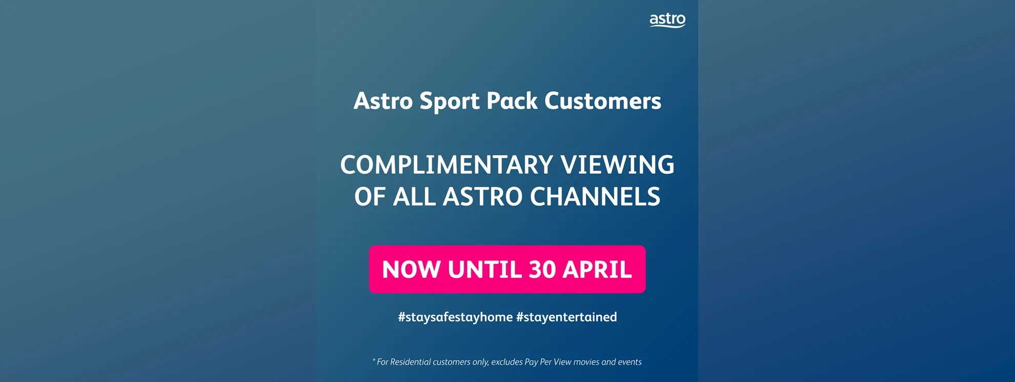 Astro Sports Pack Customers Get Complimentary Viewing of All Channels