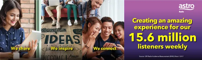 ASTRO RADIO GROWS LISTENERSHIP TO 15.6 MILLION WEEKLY