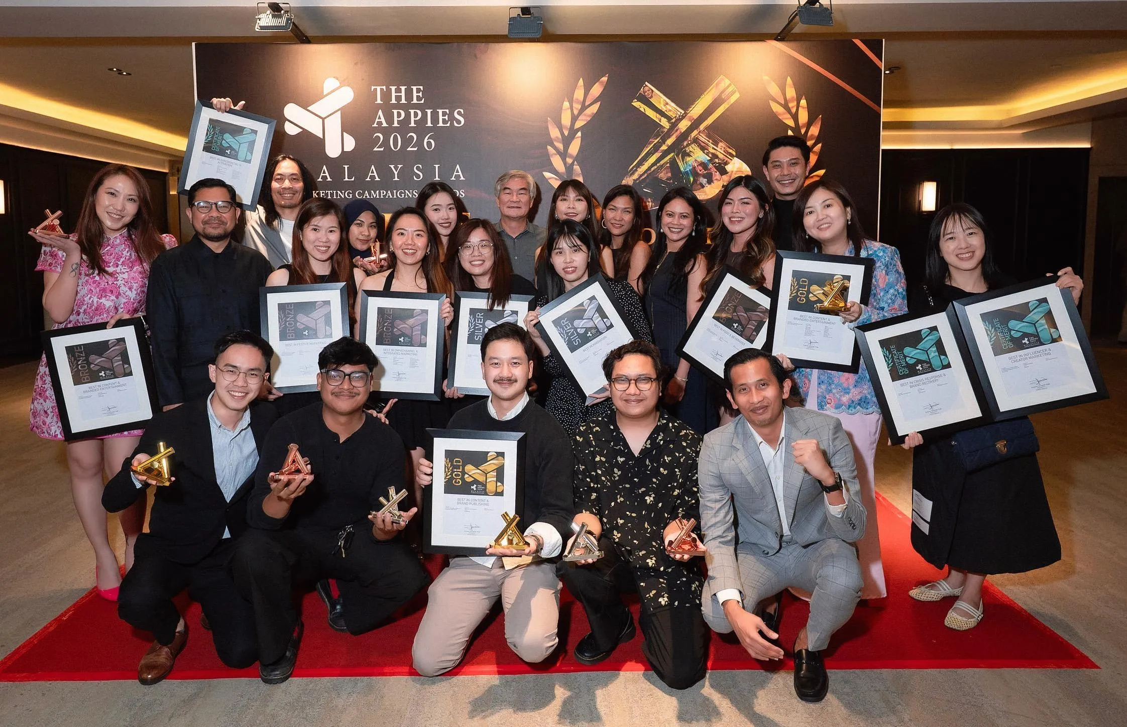 Astro team poses with 11 award wins at the APPIES Malaysia 2026 Awards