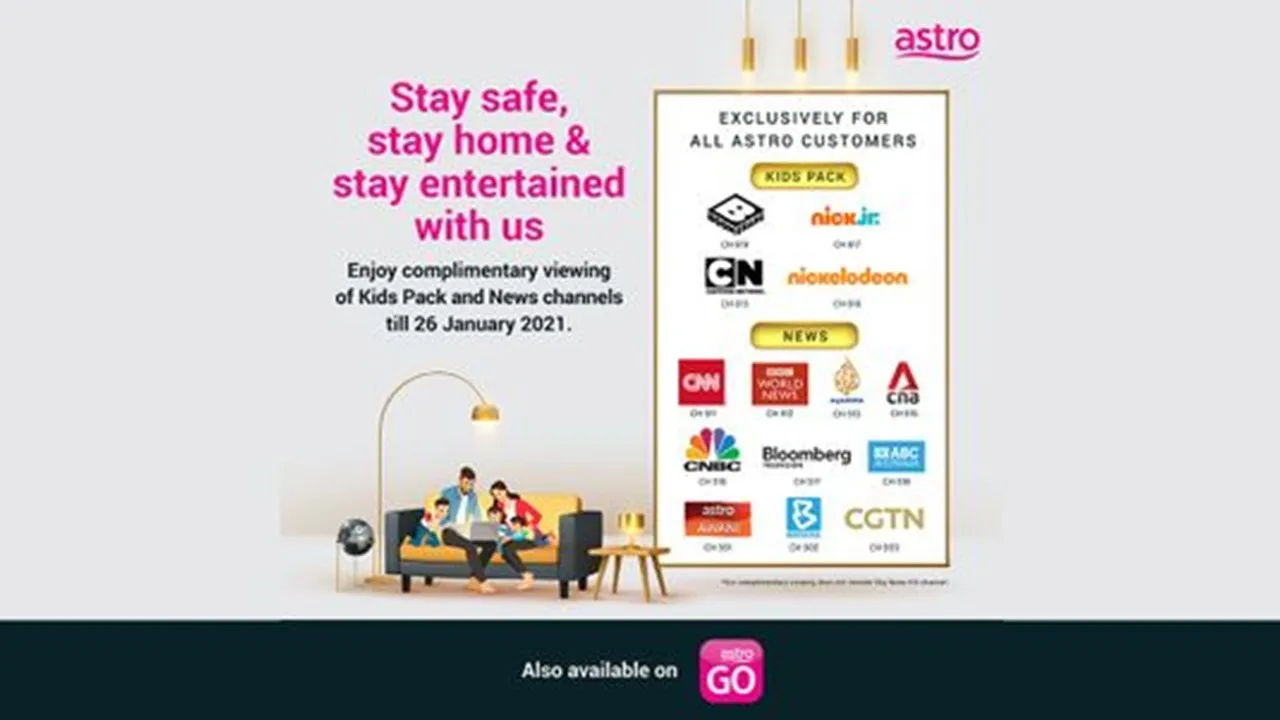Astro Offers Free Preview of Kids and News* Channels till 26 Jan