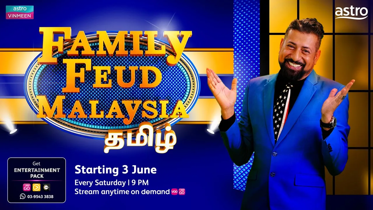 Localised global hit format ‘Family Feud Malaysia Tamil’ premieres on Astro Vinmeen (Ch 202)