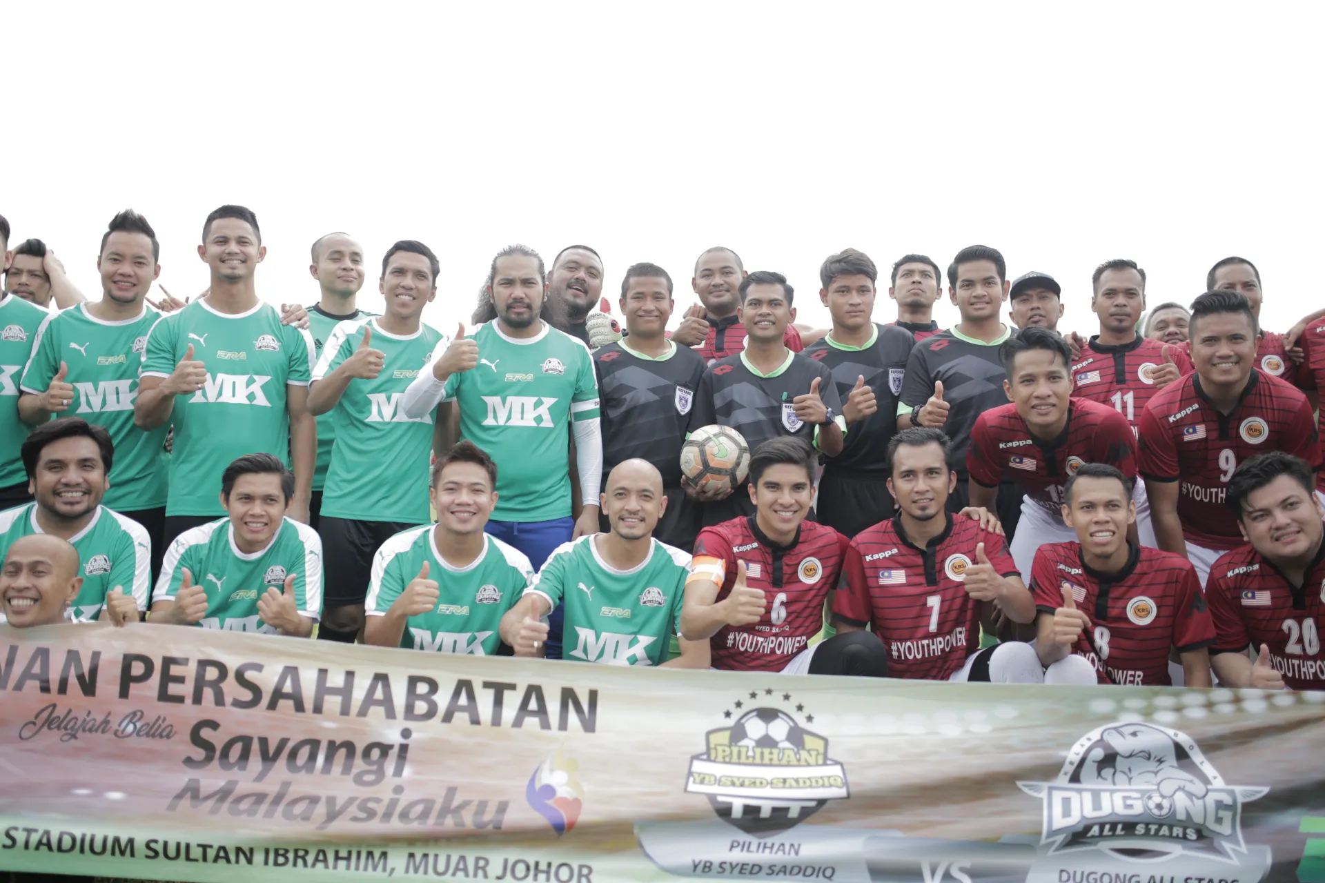 PERLAWANAN PERSAHABATAN BOLA SEPAK ANTARA ‘PILIHAN YB SYED SADDIQ’ VS ‘DUGONG ALL STARS’