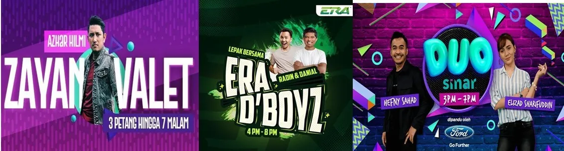ERA, SINAR dan ZAYAN Perkenal Segmen dan Personaliti Baharu